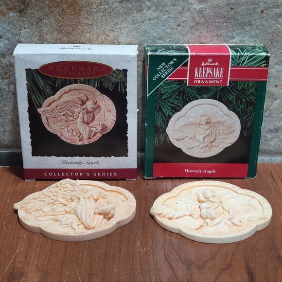 Hallmark Heavenly Angels Christmas Ornament 1991 & 1993 - Picture 1 of 11